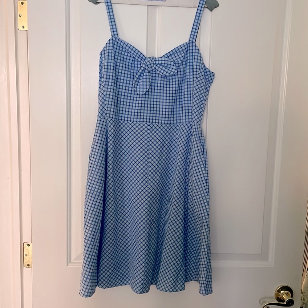 Brand new Draper James a-line dress, size 6, blue gingham